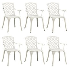 Garden Chair White Cast aluminum Medium Ergonomic Garden Chair