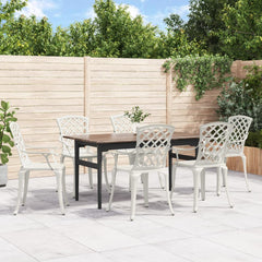 Garden Chair White Cast aluminum Medium Ergonomic Garden Chair
