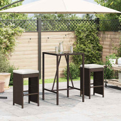 Garden Bar Stool Set of 2 Brown,Cream white