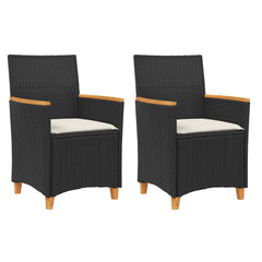 Garden Chair Black, Cream White