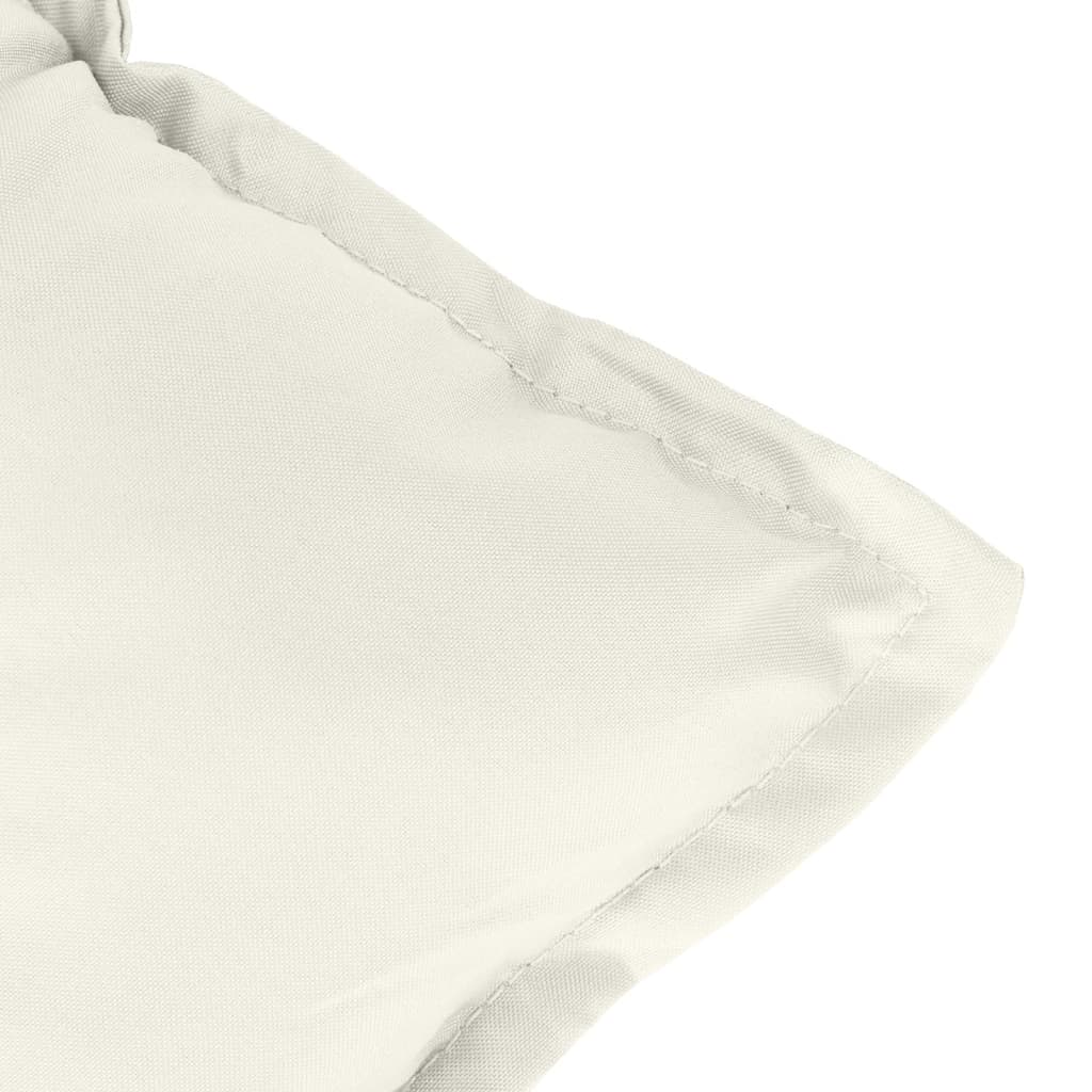Cream melange highback chair cushions, 4-pack, fabric, 47.2x19.7x2.8 inches.