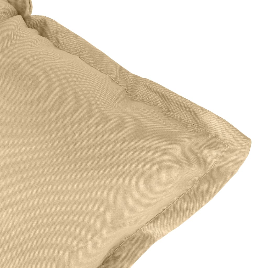 Beige melange highback chair cushions, 47x20x3 inches, 4-pack.