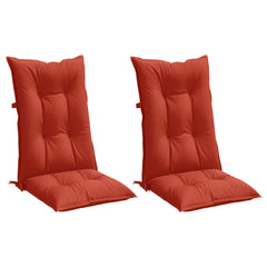 Highback Chair Cushion Set of 2 Melange red 100% polyester