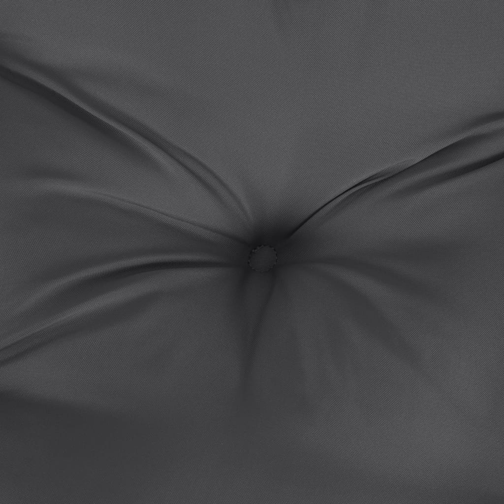 Two anthracite melange fabric chair cushions, each 39.4x19.7x2.8 inches, for lowback chairs.
