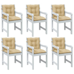 Lowback Chair Cushion Set of 6 Melange beige