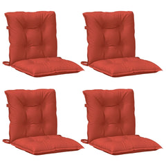 Lowback Chair Cushion Set of 4 Melange Red Fabric (100% polyester)