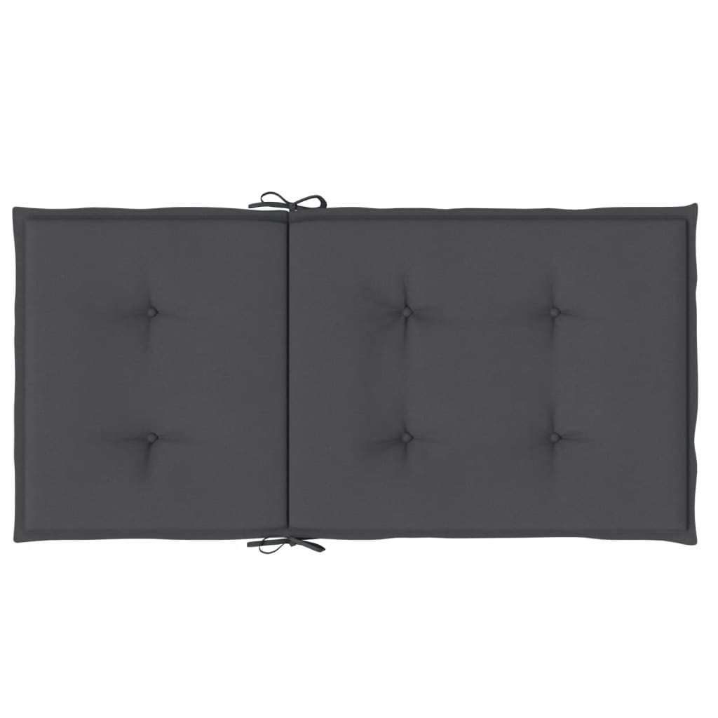 Four melange anthracite fabric cushions for lowback chairs, featuring non-slip straps.