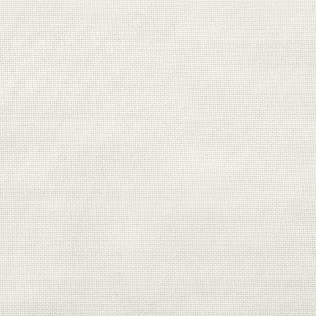 Four melange cream lowback chair cushions made of durable polyester fabric.