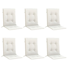Bostome lowback chair cushions in melange cream, made of polyester with elastic straps for attachment.