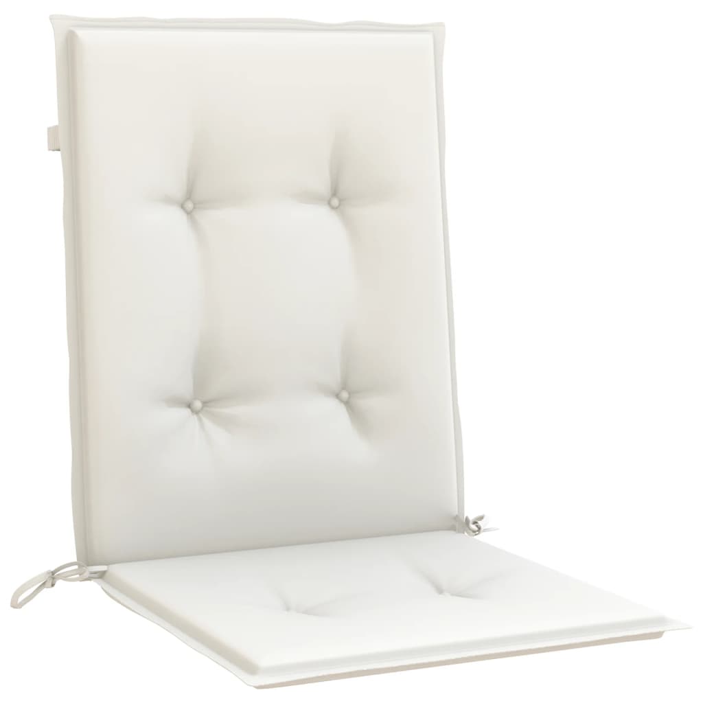 Bostome lowback chair cushions in melange cream, made of durable polyester with elastic straps.