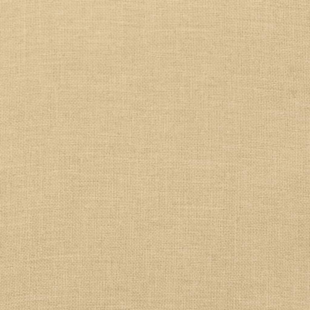 Two beige melange fabric lowback chair cushions, each 39.4x19.7x1.6 inches.