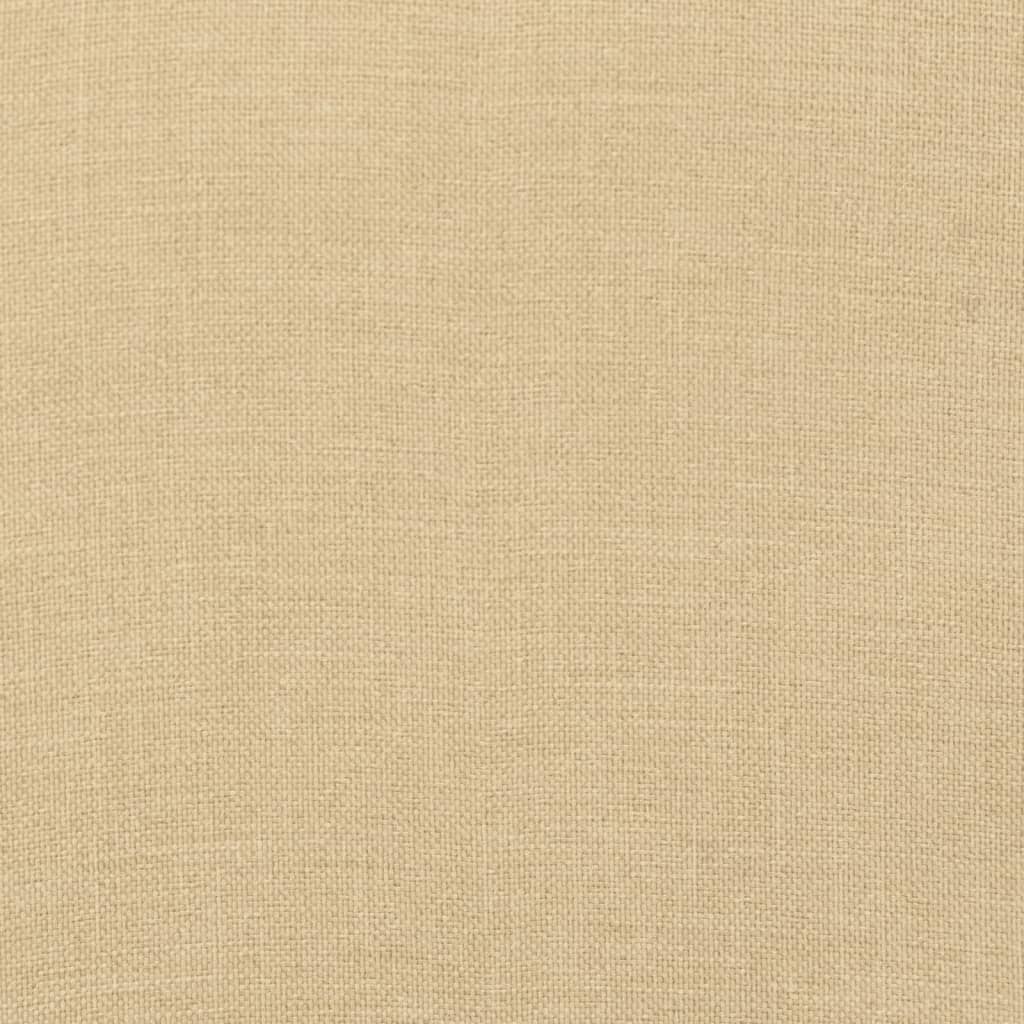 Set of 6 melange beige polyester chair cushions with non-slip design and soft foam filling.