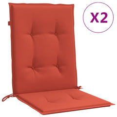 Lowback Chair Cushions 2 pcs Melange Red 39.4x19.7x1.6 Fabric