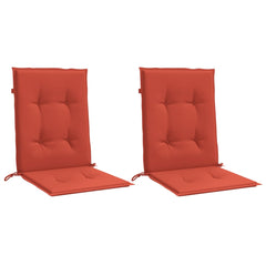 Lowback Chair Cushions 2 pcs Melange Red 39.4x19.7x1.6 Fabric
