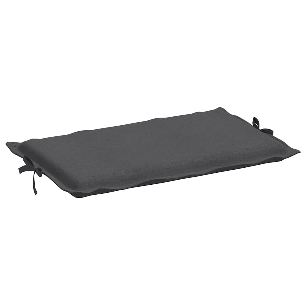 Anthracite melange sun lounger cushion, 73.2x22.8x1.6 inches, with ties.