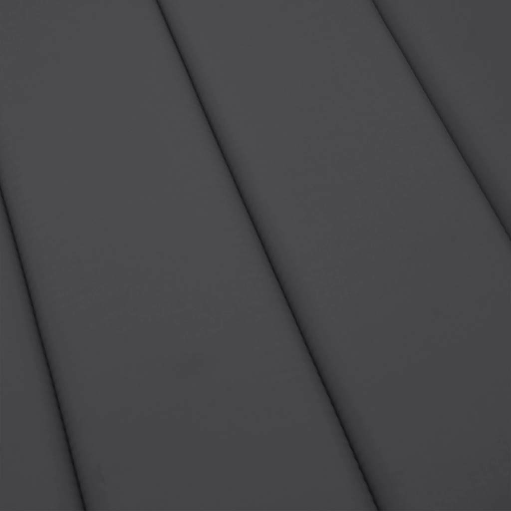Anthracite melange sun lounger cushion, 73.2x22.8x1.6 inches, with non-slip straps.