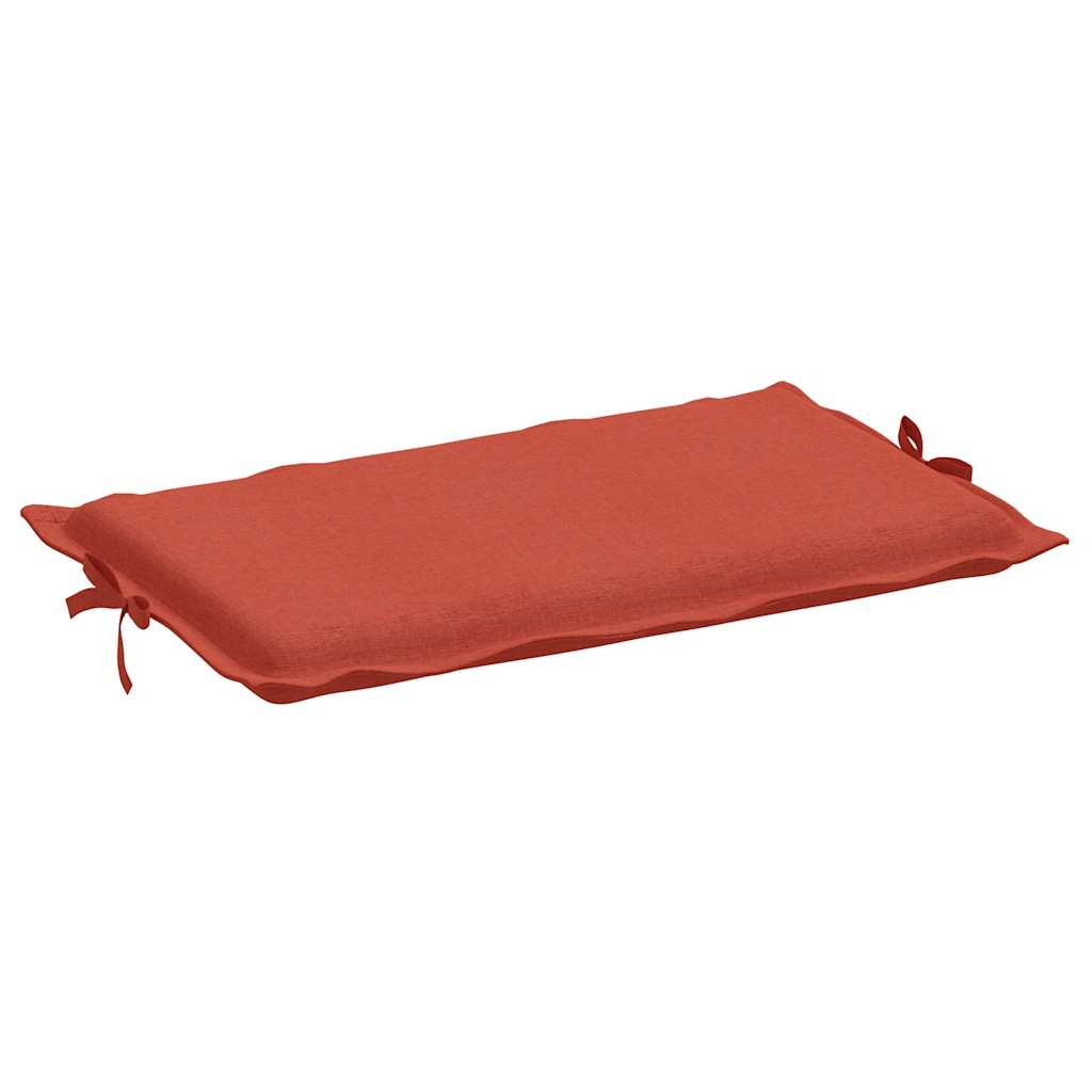 Red melange lounger cushion with ties, polyester foam fiber, 73x23x2 inches.
