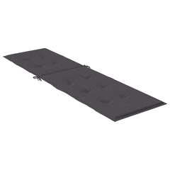 Deck Chair Cushion Melange Anthracite (29.5+41.3)x19.7x1.6 Fabric