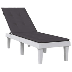 Deck Chair Cushion Melange Anthracite (29.5+41.3)x19.7x1.6 Fabric