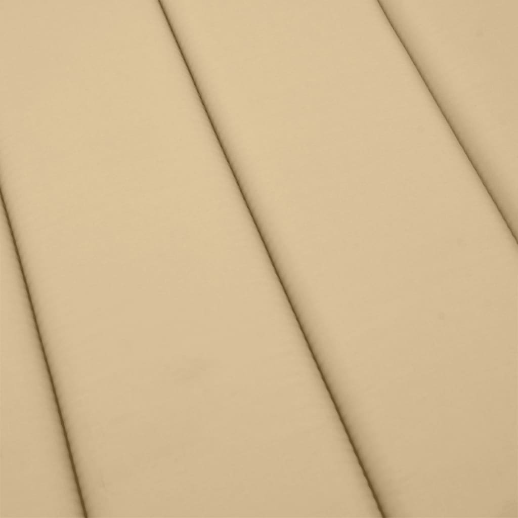 Beige melange sun lounger cushion, 78.7x23.6x1.6 inches, with non-slip design.