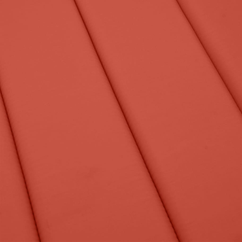 Melange red polyester foam lounger cushion, 78.7x23.6x1.6 inches.