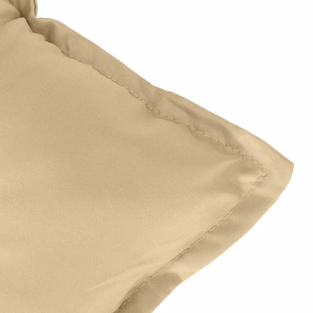 Beige melange garden bench cushion, 39.4x19.7x2.8 inches, with ties.