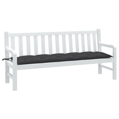 Anthracite melange garden bench cushion, 70.9x19.7x2.8 inches, with ties.