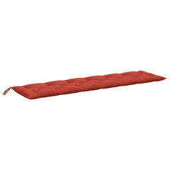 Red melange garden bench cushion made of polyester, measuring 78.7x19.7x2.8 inches.