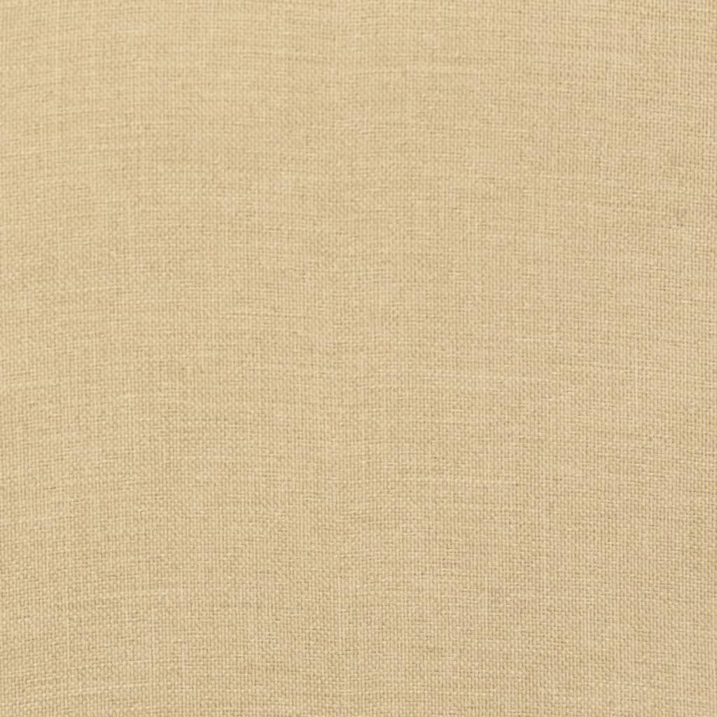 Two beige melange fabric garden bench cushions, each 59.1x19.7x2.8 inches.