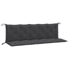 Two anthracite melange garden bench cushions, each 70.9x19.7x2.8 inches, with ties.