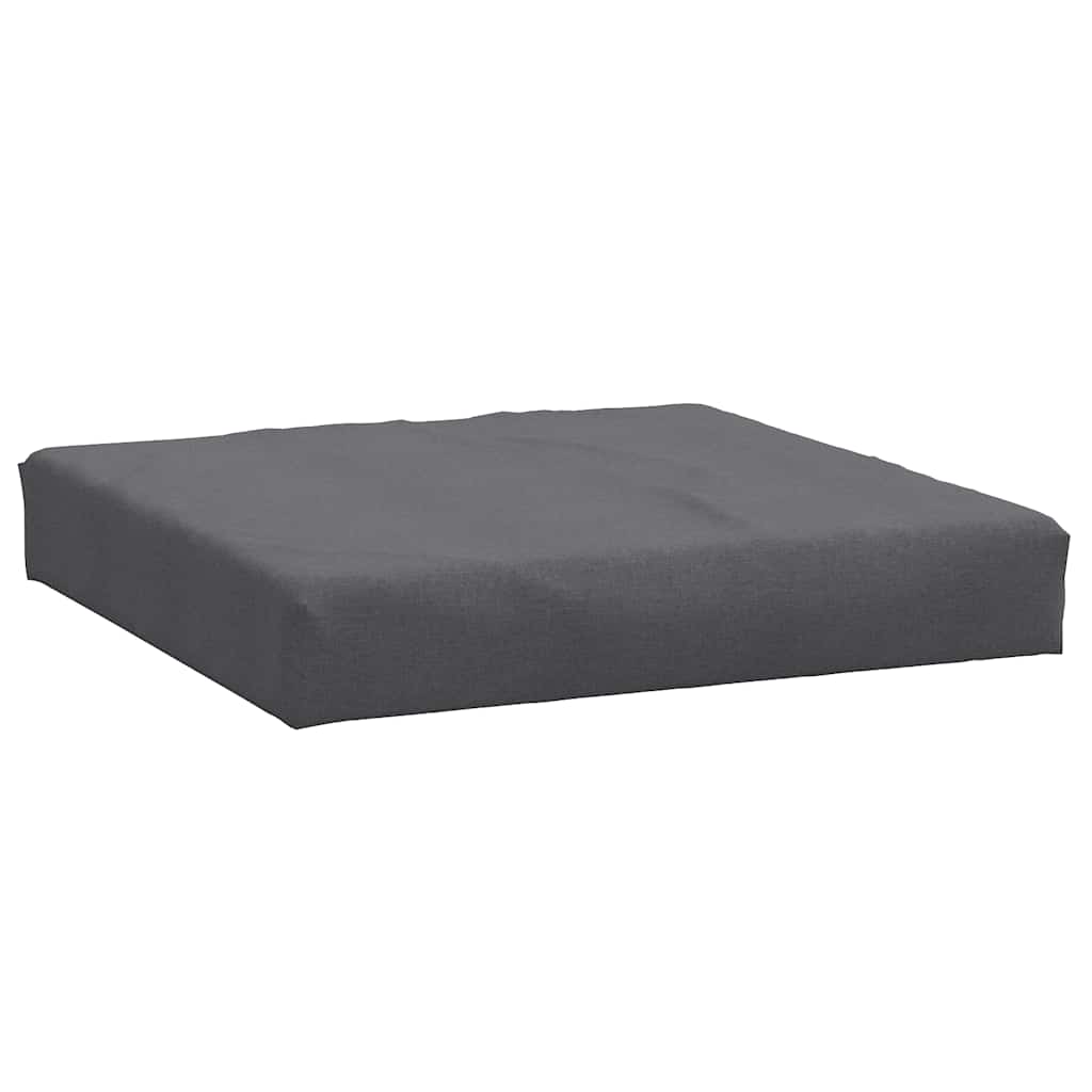 Two anthracite melange polyester pallet cushions, one seat and one back.