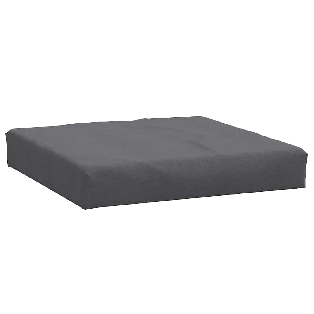 Three gray melange anthracite fabric cushions for pallet sofas, including seat and backrest.