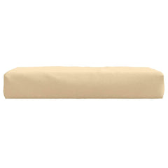 Beige melange polyester pallet cushion, 23.6x23.6x3.7 inches, rectangular shape.