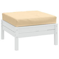 Beige melange polyester pallet cushion, 23.6x23.6x3.7 inches, for outdoor seating.
