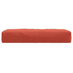 Square red melange polyester pallet cushion, 23.6x23.6x3.7 inches.