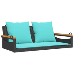 Patio Swing Bench Black and Blue