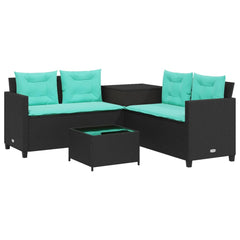 Patio Sofa Black, Turquoise