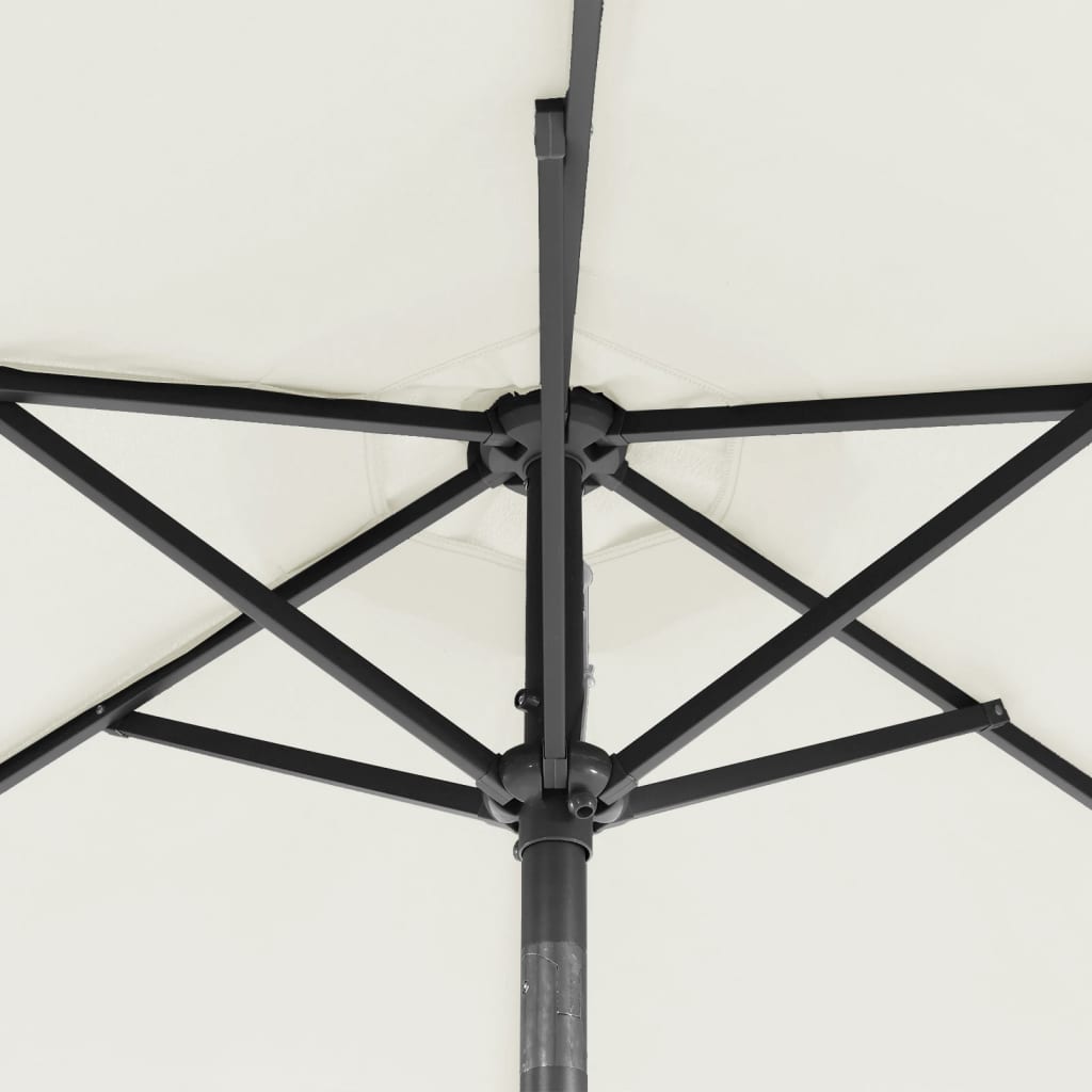Garden Parasol with Steel Pole White 88.6x88.6x83.5