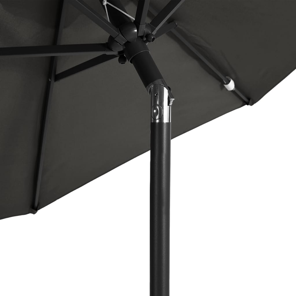 Garden Parasol with Steel Pole Anthracite 88.6x88.6x83.5