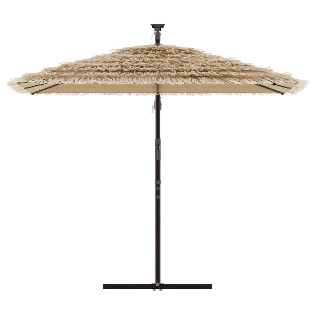 Garden Parasol with Steel Pole Brown 96.9x96.9x90.6
