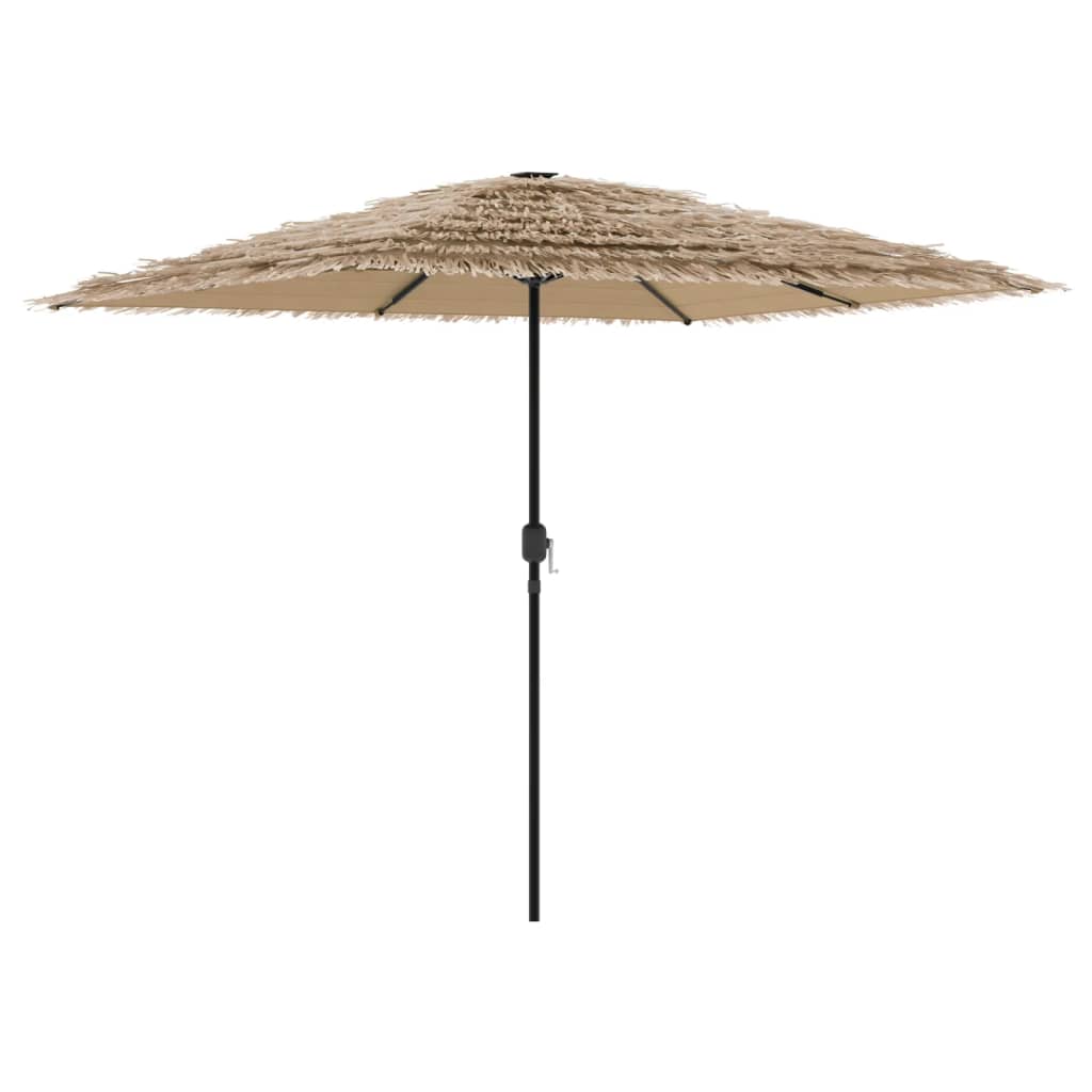 Garden Parasol with Steel Pole Brown 97.6x97.6x97.6