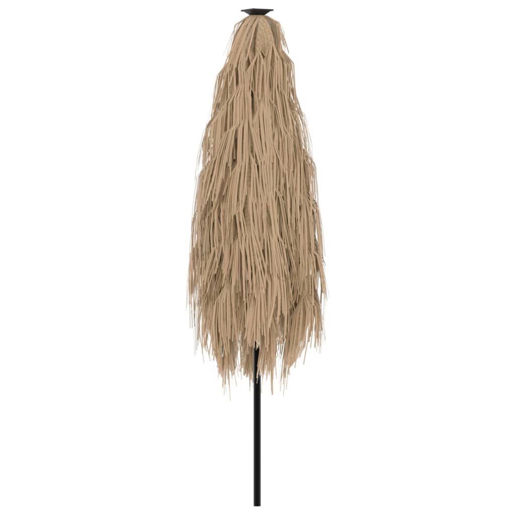 Garden Parasol with Steel Pole Brown 97.6x97.6x97.6