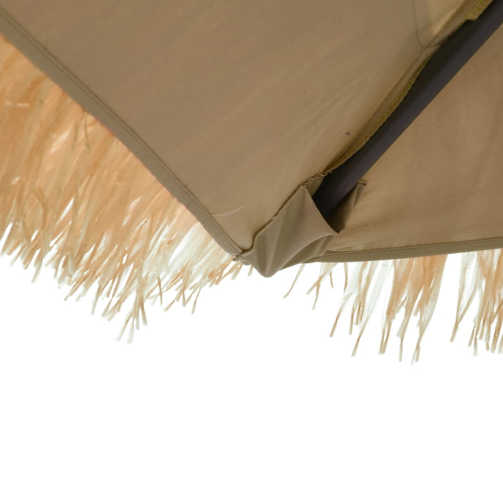 Garden Parasol with Steel Pole Brown 97.6x97.6x97.6