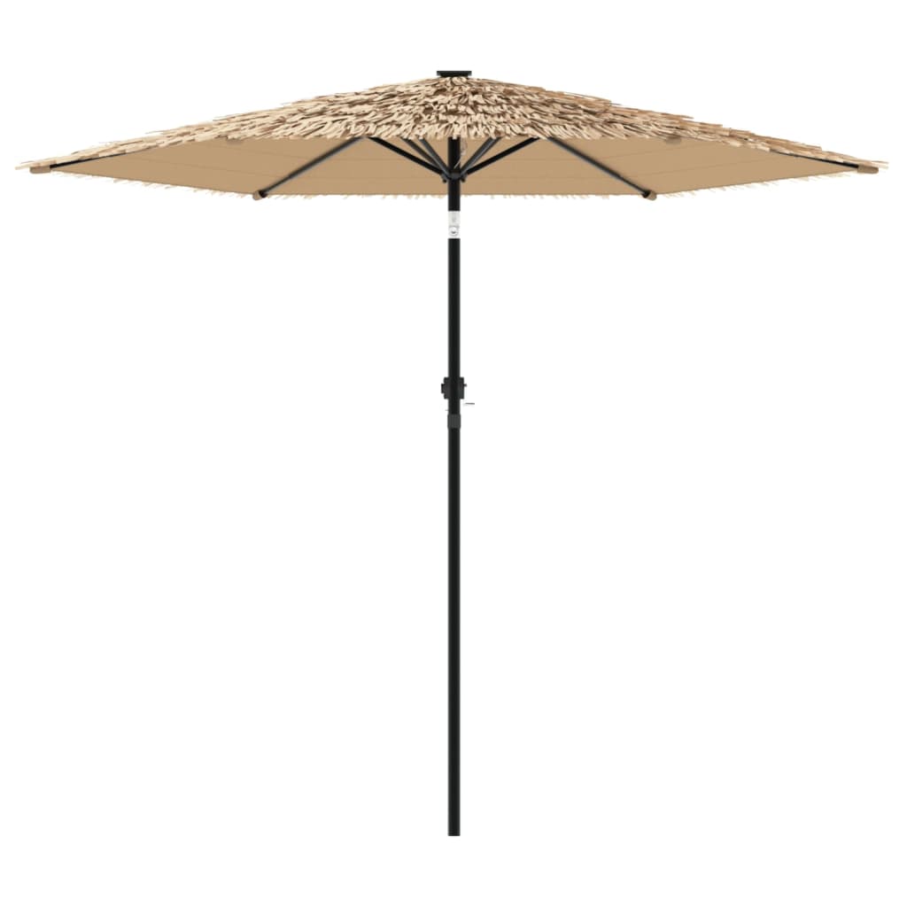 Garden Parasol with Steel Pole Brown 87.8x87.8x83.9