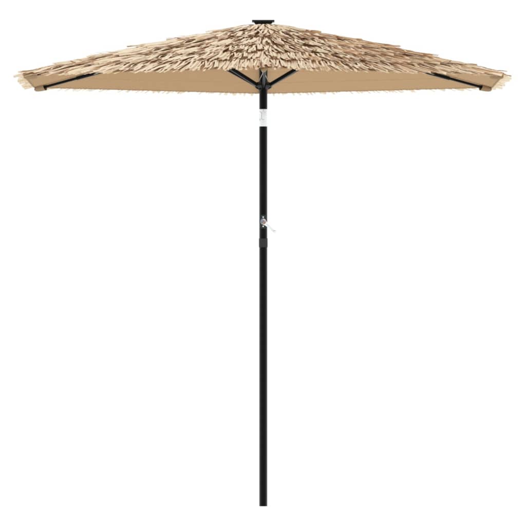 Garden Parasol with Steel Pole Brown 105.5x105.5x89