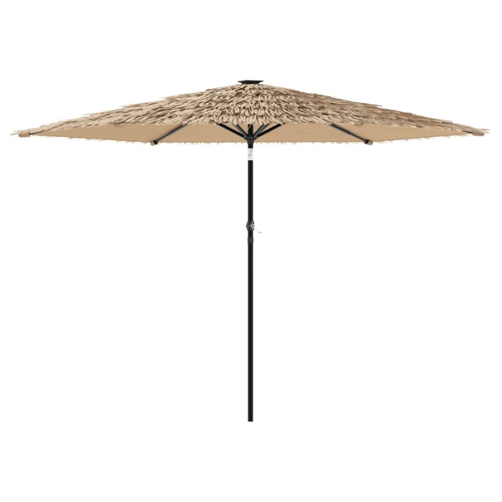 Garden Parasol with Steel Pole Brown 113.4x113.4x88.6