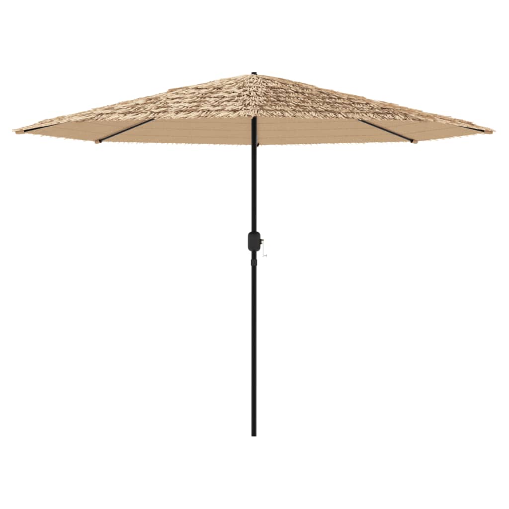 Garden Parasol with Steel Pole Brown 127.6x127.6x97.2