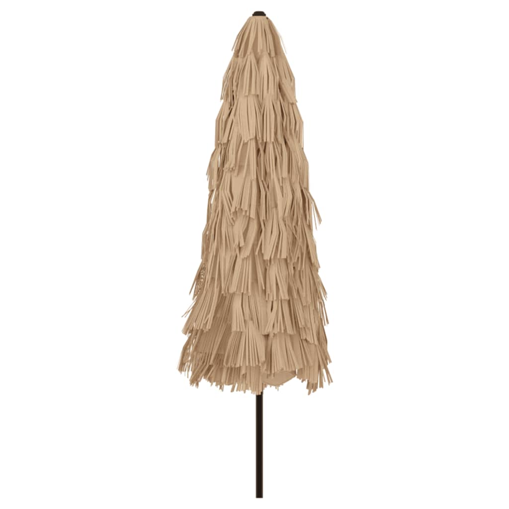 Garden Parasol with Steel Pole Brown 127.6x127.6x97.2