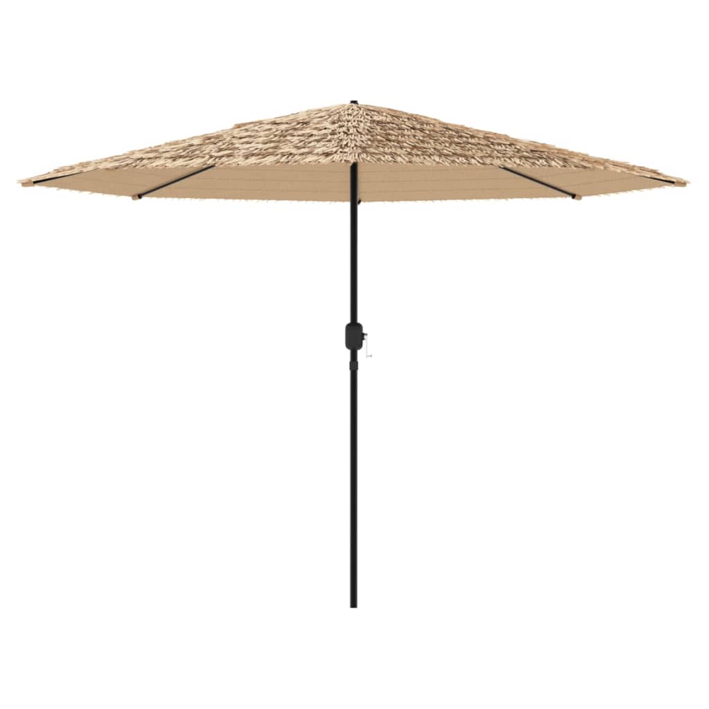 Garden Parasol with Steel Pole Brown 152.8x152.8x97.6