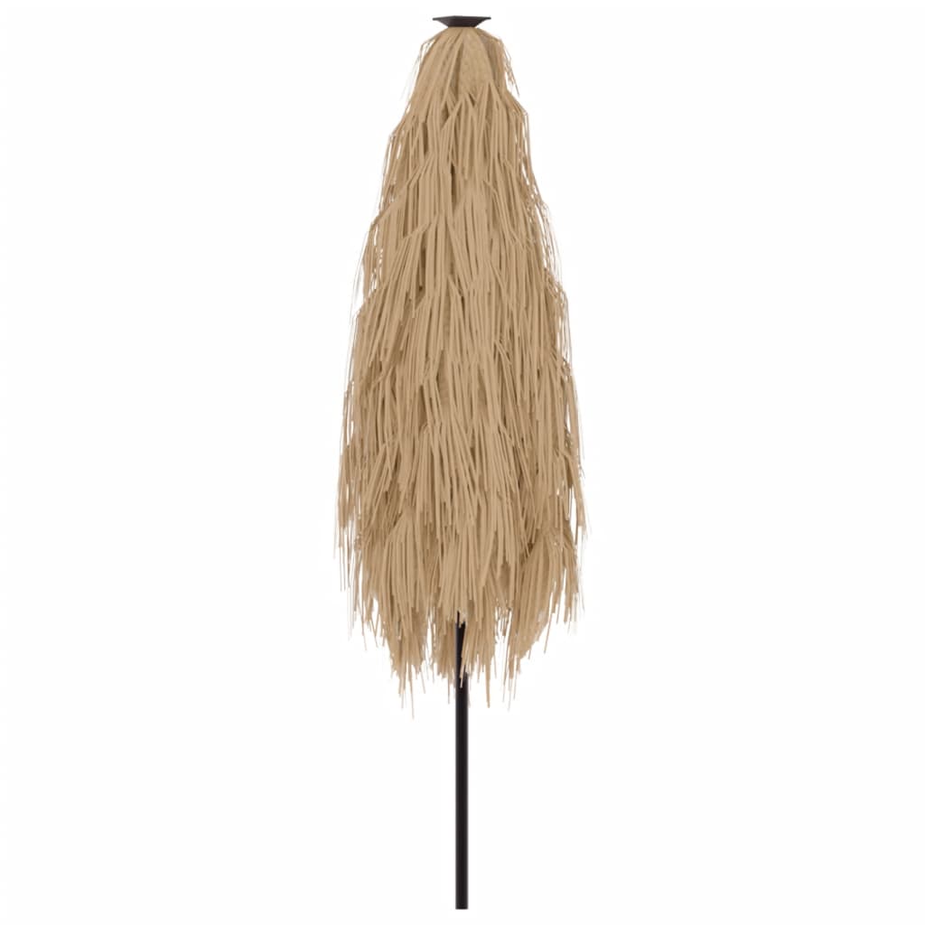 Garden Parasol with Steel Pole Brown 152.8x152.8x97.6